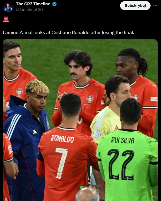 SPOJRZENIE Lamine'a Yamala na Cristiano Ronaldo po finale Ligi Narodów xD